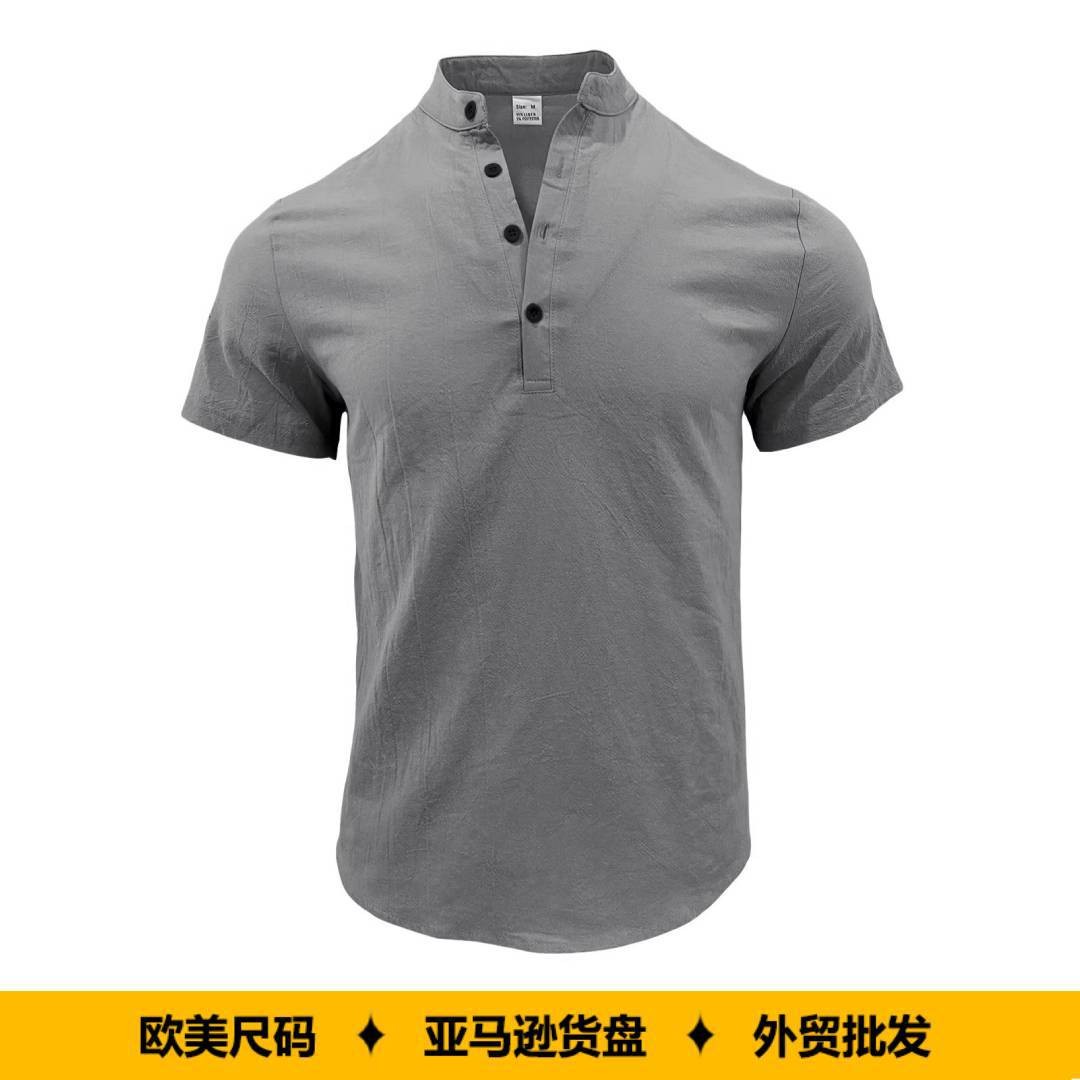 Summer Clothing Men Linen - Erkek Gömleği Keten Bol Kesim Düğmeli