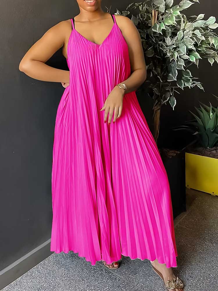 Summer Clothing For Older Women - Yaz Kadın Kolsuz Ince kemerli elbise