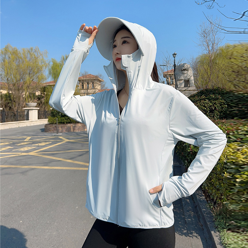 Summer Clothing For Older Women - Kadın Kapşonlu Güneş Koruma Ceketi Genç