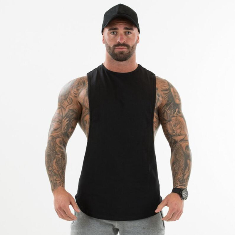 Summer Clothing Drop - Düz vücut geliştirme giyisisi spor Mens
