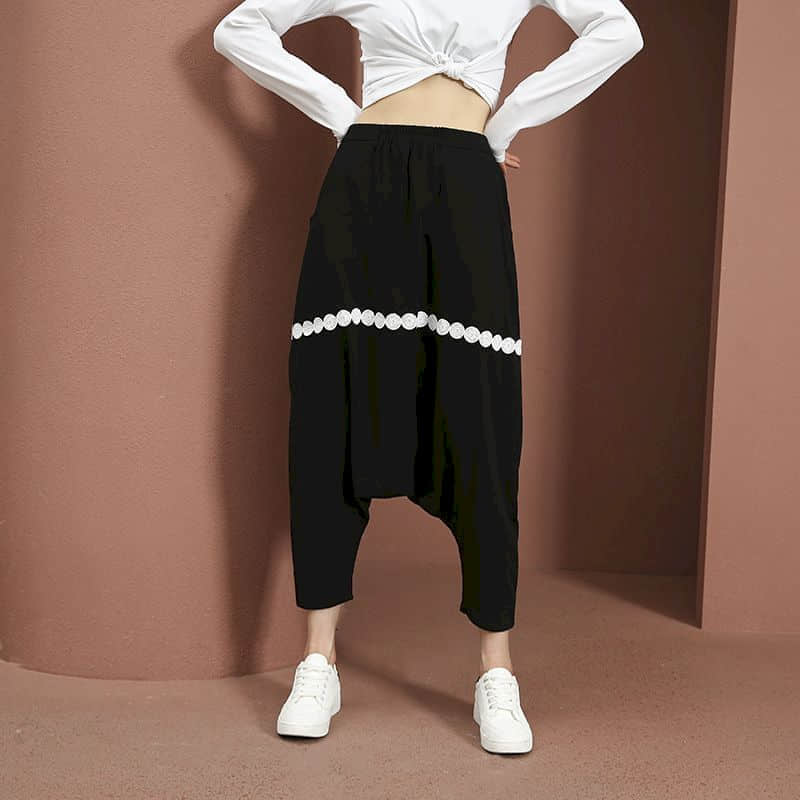 Summer Clothing Drop - Baggy Pantolon Kadın Elastik Bel Gevşek