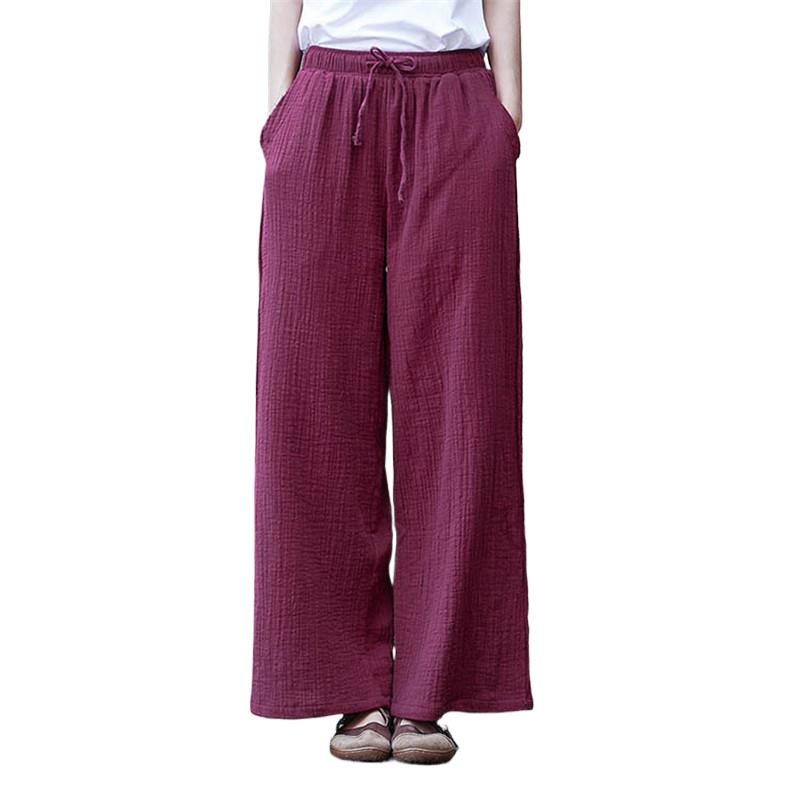 Palazzo Pant Wide - Moda bağcıklı geniş bacak pantolon kadınlar