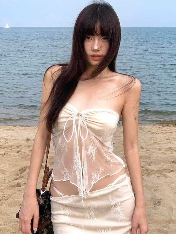Summer Clothing Styles - Yaz kadın giyim seksi dantel straplez