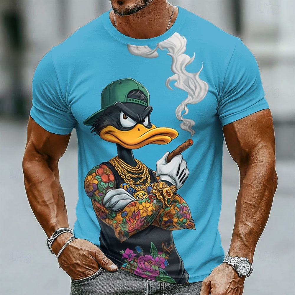 Crew Clothing Summer Jacket - Komik 3D Huysuz Siyah Ördek Baskılı