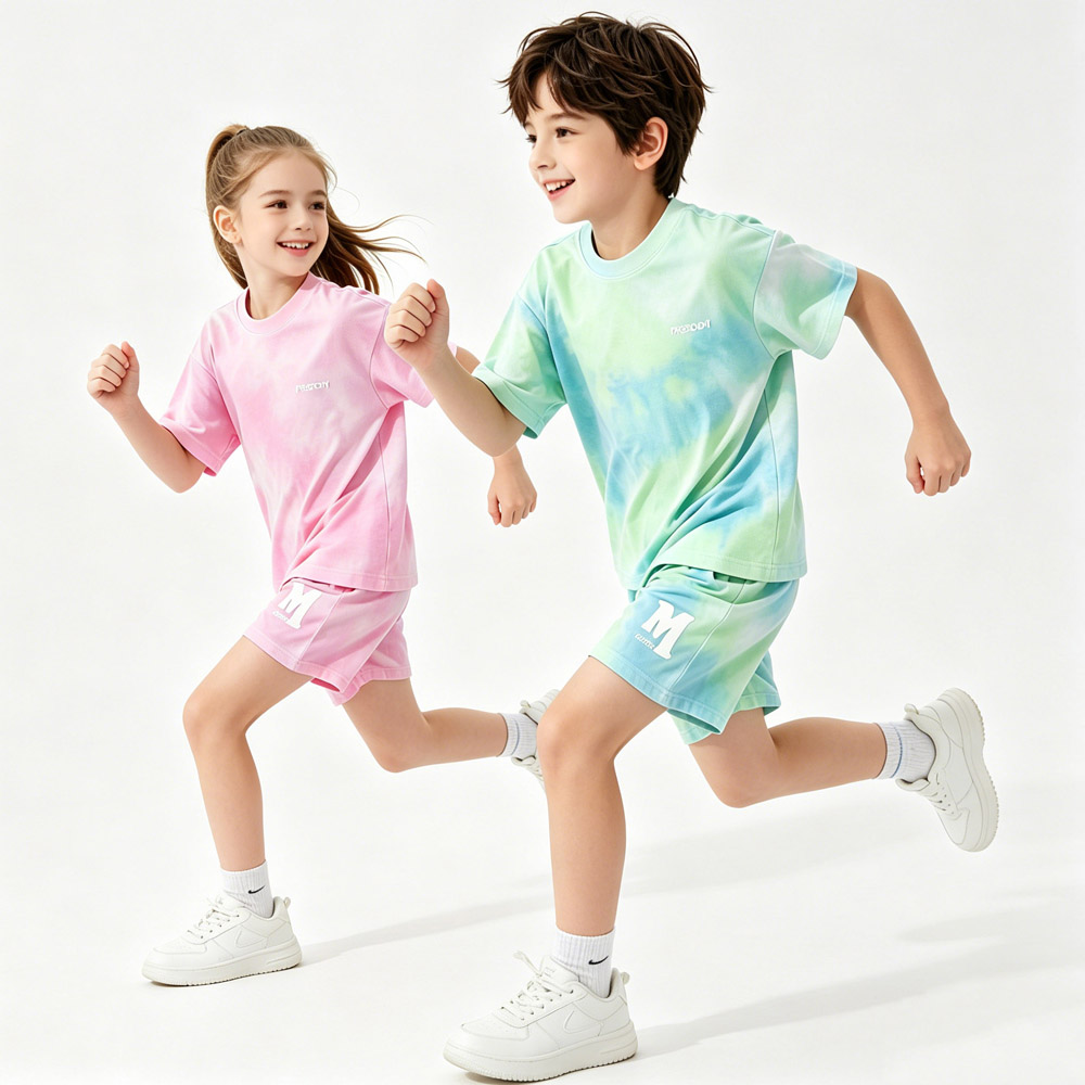 Summer Hiking Clothing - 5-14Years Çocuklar Spor Seti Pamuk Erkek