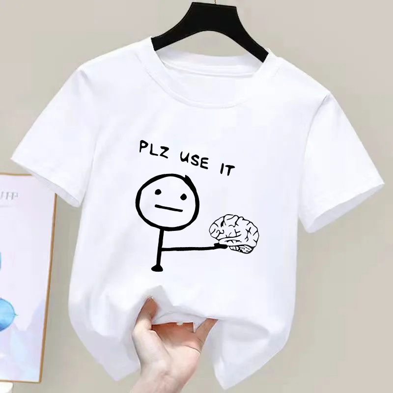 Summer Clothing Drop - Komik tişört Mizahi 'PLZ USE IT'
