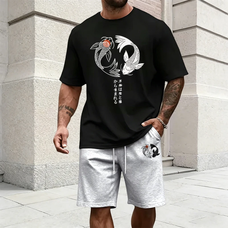 Japon Yinyang Desenli Erkek Eş - Summer Clothes Fashion incelemesi ve fiyatı