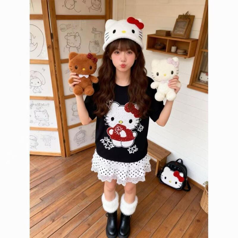 Sevimli Kısa Kollu Hello Kitty - Summer Clothing Styles incelemesi ve fiyatı