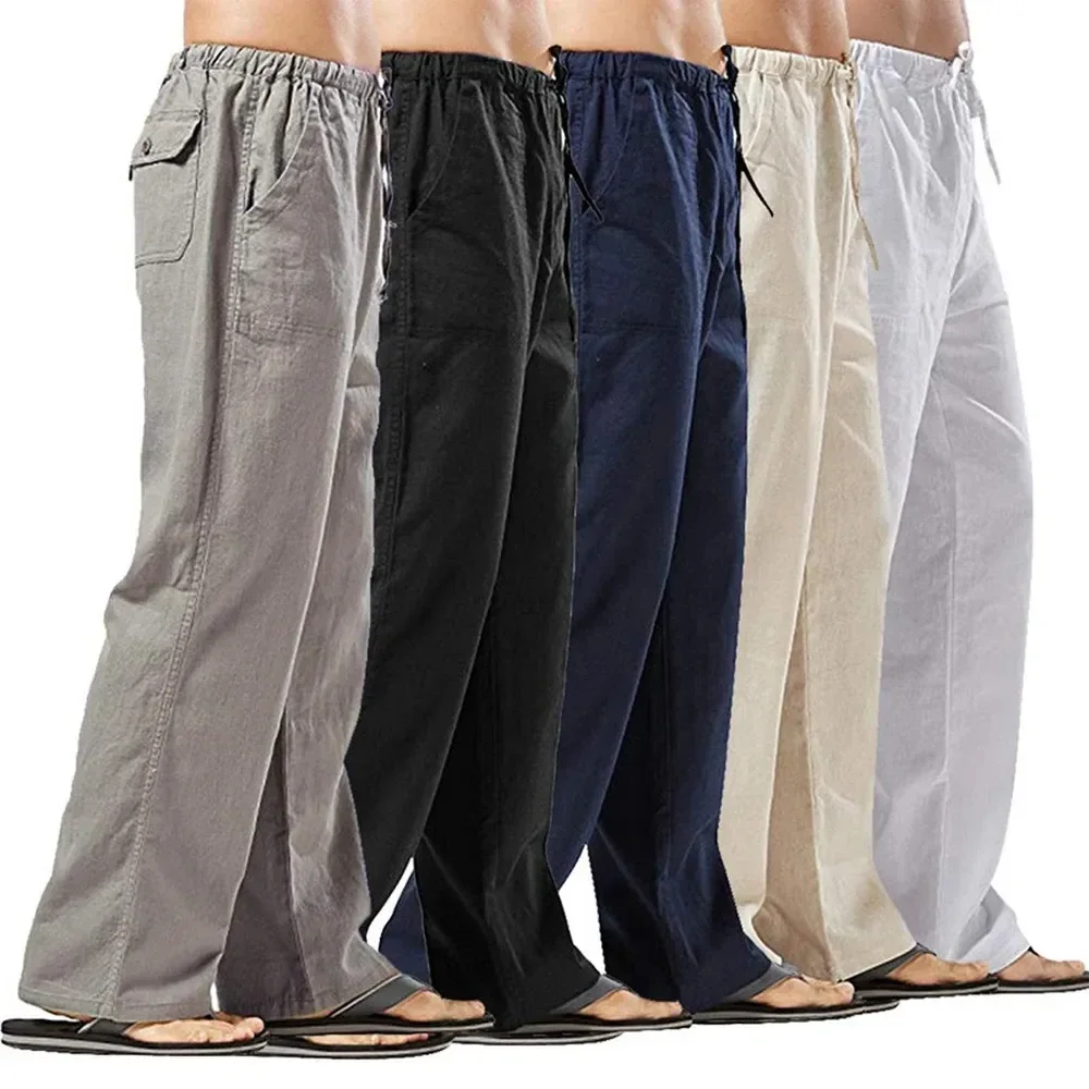 Günlük erkek pantolonları pamu - Summer Clothing Men Linen incelemesi ve fiyatı