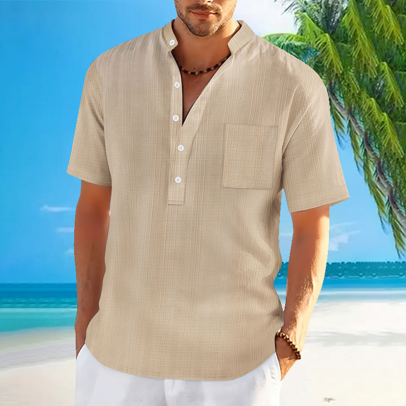 Erkekler Mandarin Yaka Dokulu  - Summer Clothing Men Linen incelemesi ve fiyatı