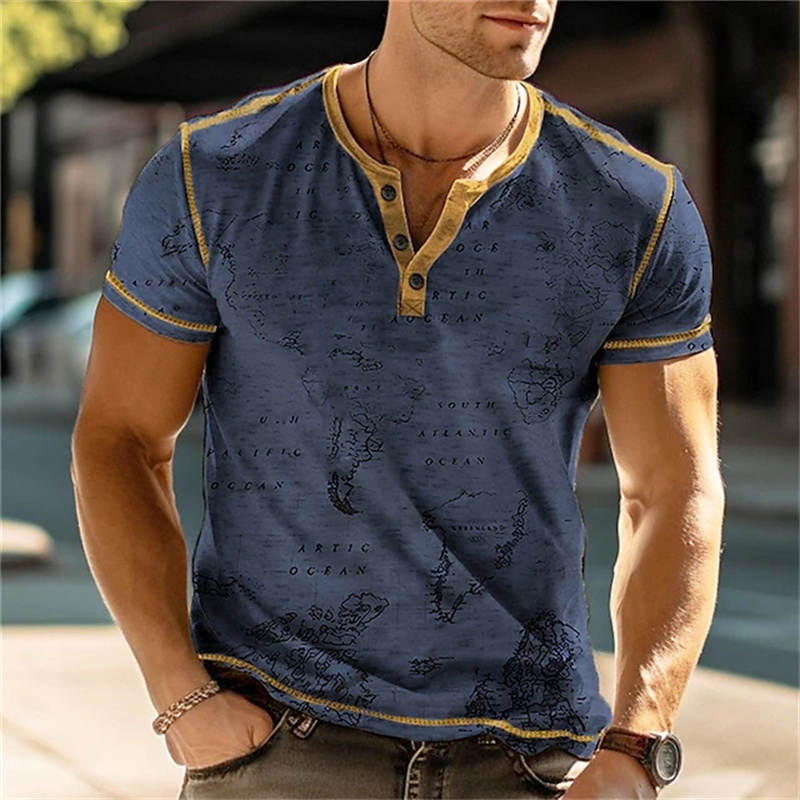 Erkek Henry Gömlekleri Komik 3 - Summer Clothes Fashion incelemesi ve fiyatı