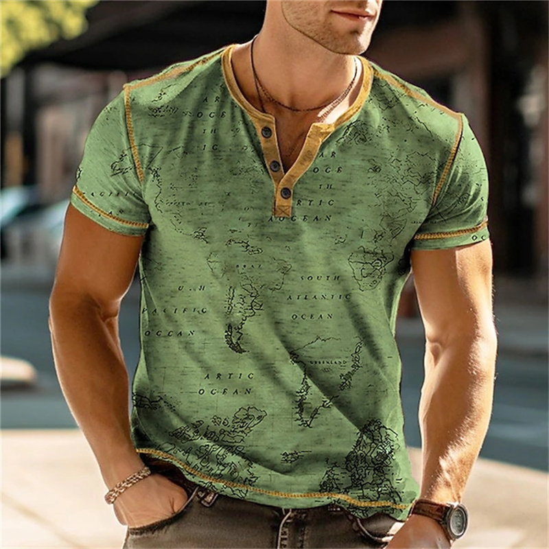 Erkek Henry Gömlekleri Komik 3 - Summer Clothes Fashion incelemesi ve fiyatı