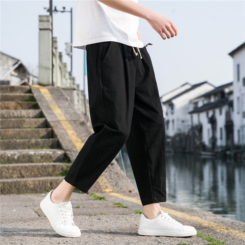 Keten Geniş Erkek Pantolon Yen - Summer Clothing Men Linen incelemesi ve fiyatı