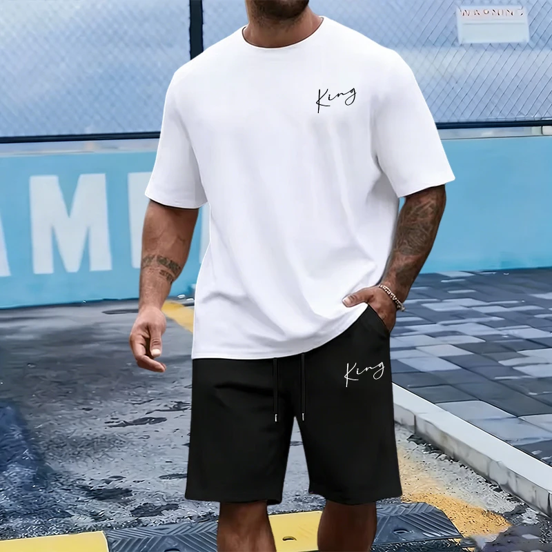 King Letter erkek Set Pamuklu  - Summer Clothes Fashion incelemesi ve fiyatı
